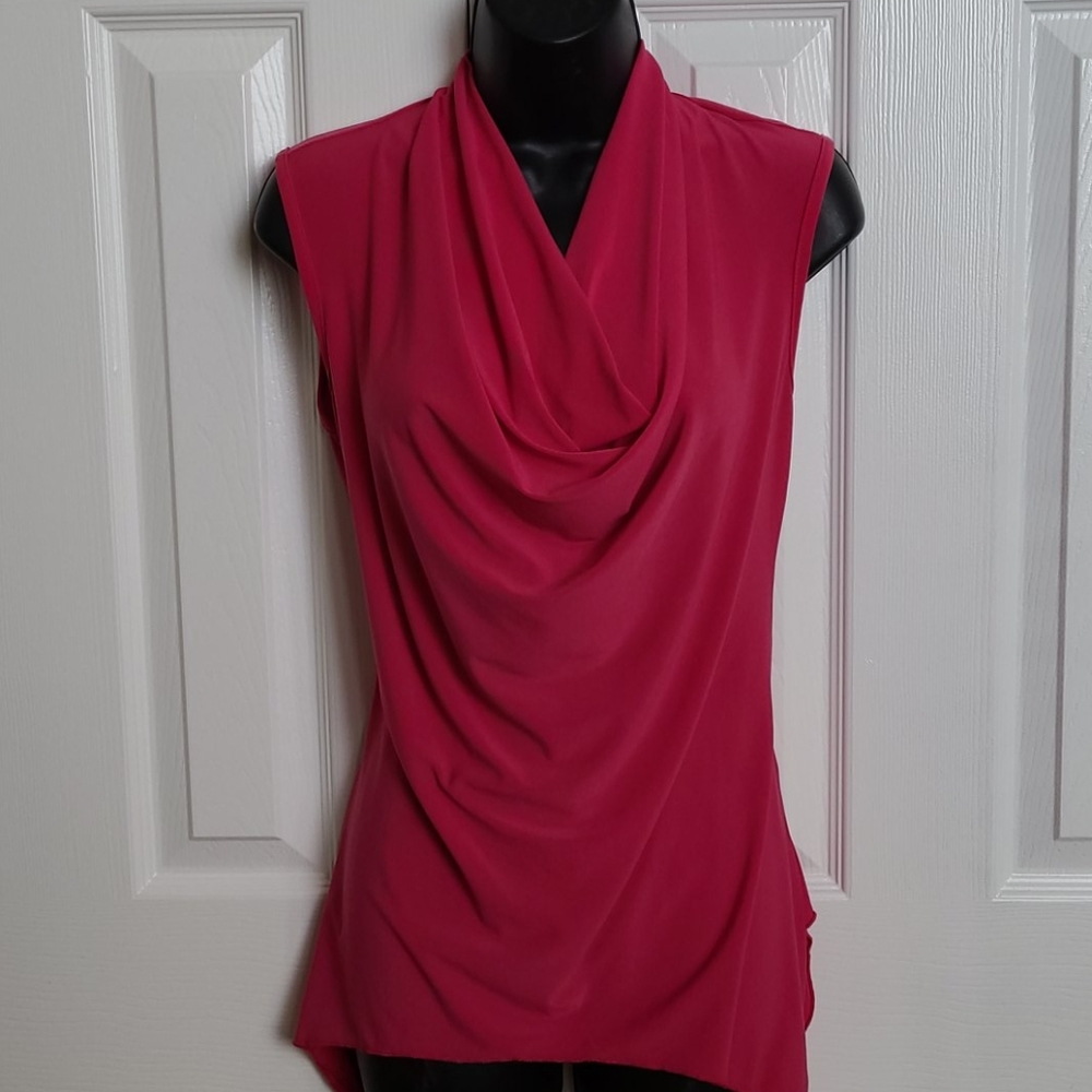 Hot Pink Drop neck Skarkbite Blouse